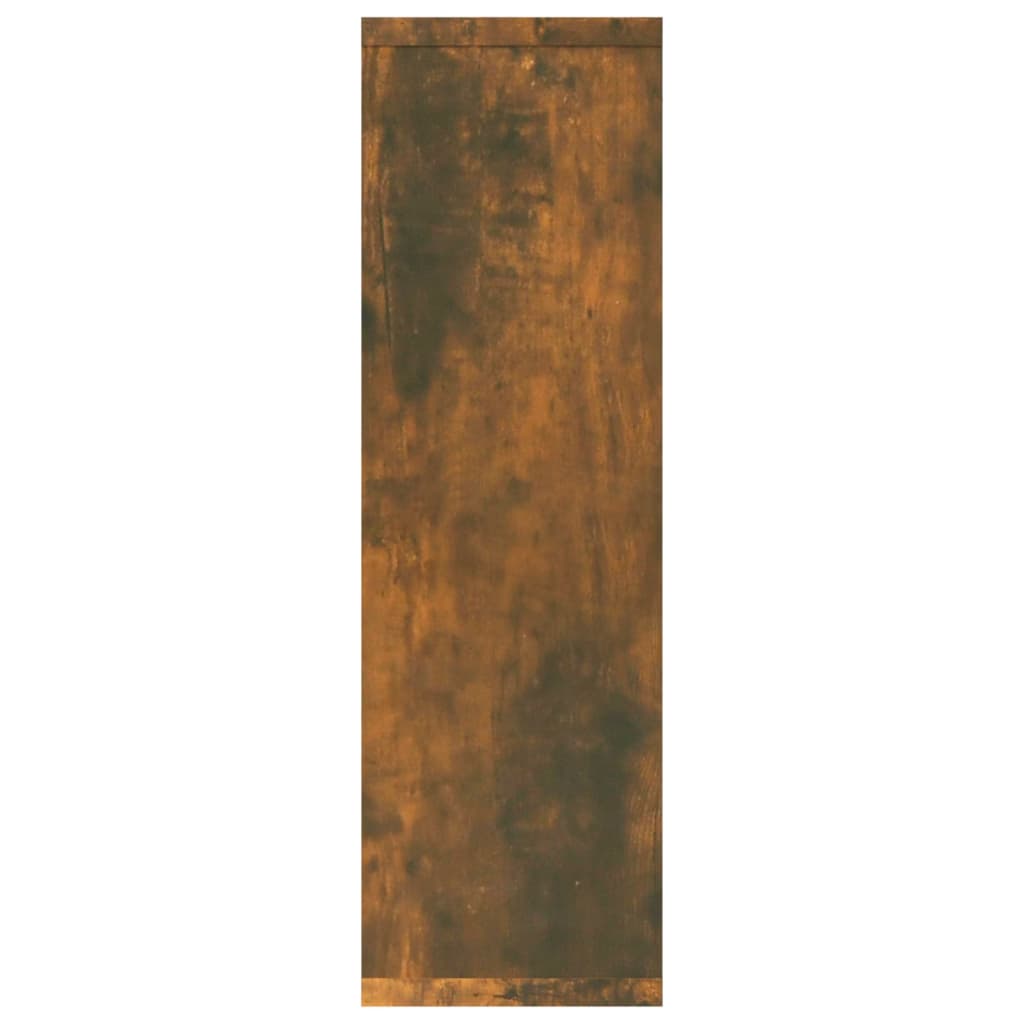 vidaXL füstös tölgy színű szerelt fa fali polc 85x16x52,5 cm