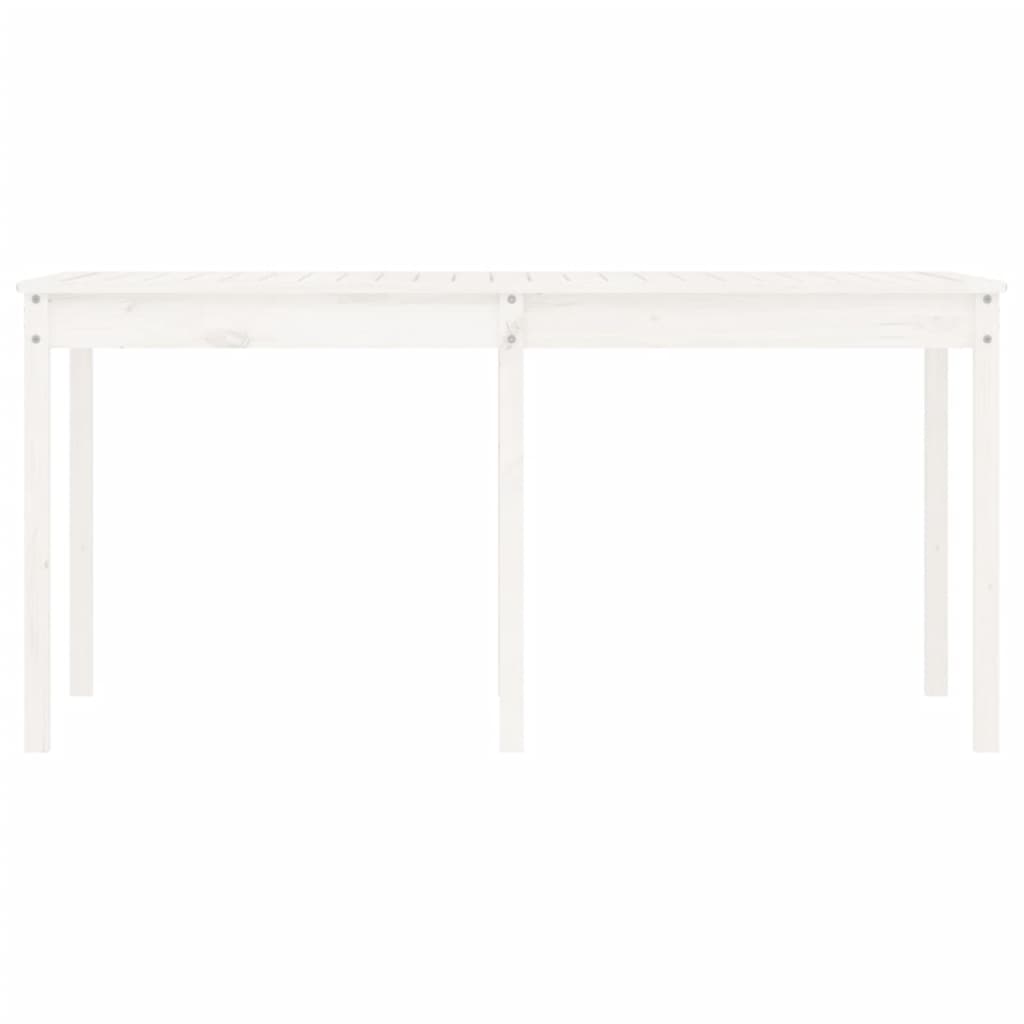 vidaXL fehér tömör fenyőfa kerti asztal 159,5 x 82,5 x 76 cm