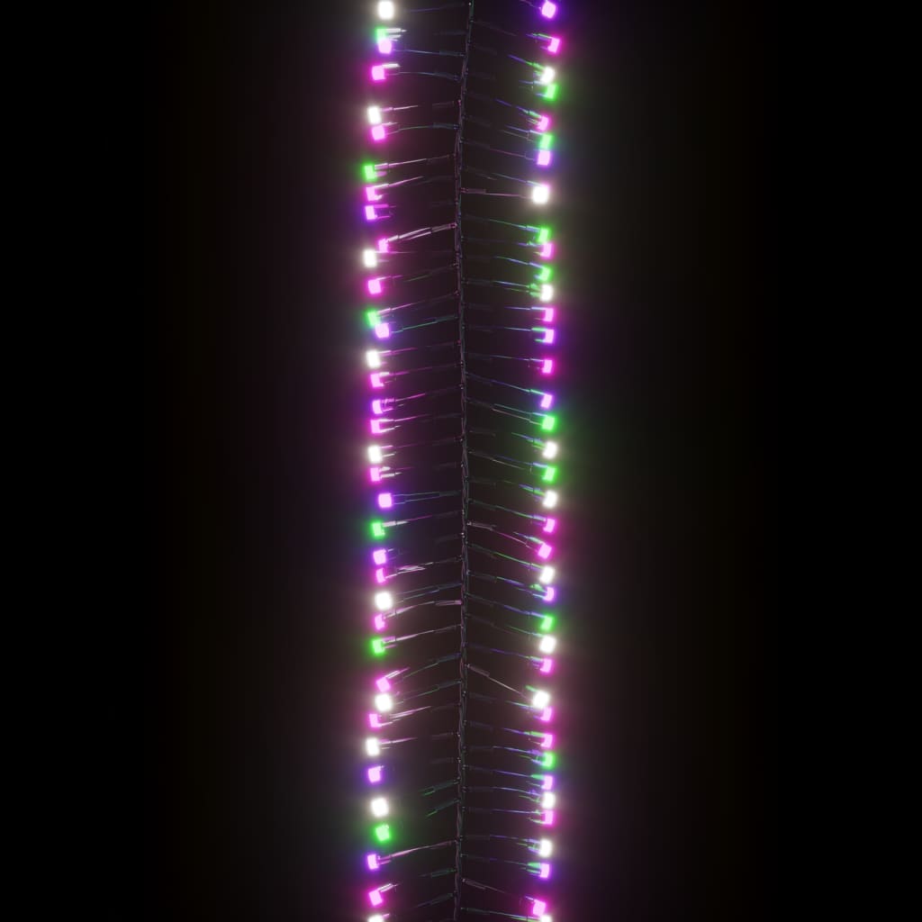 vidaXL színes pasztell fényű fürtös PVC LED-szalag 400 LED-del 7,4 m