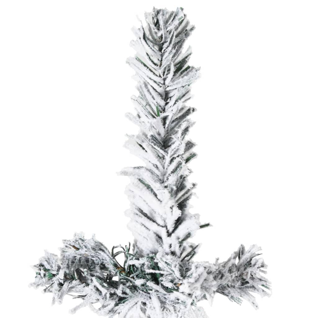 vidaXL hópelyhes vékony fél műkarácsonyfa állvánnyal 240 cm
