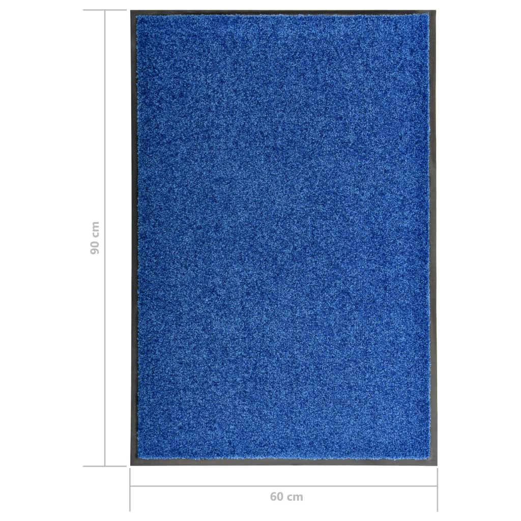 vidaXL kék kimosható lábtörlő 60 x 90 cm