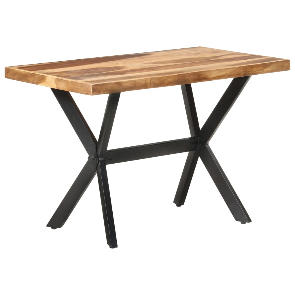 vidaXL tömör fa étkezőasztal mézszínű felülettel 120 x 60 x 75 cm