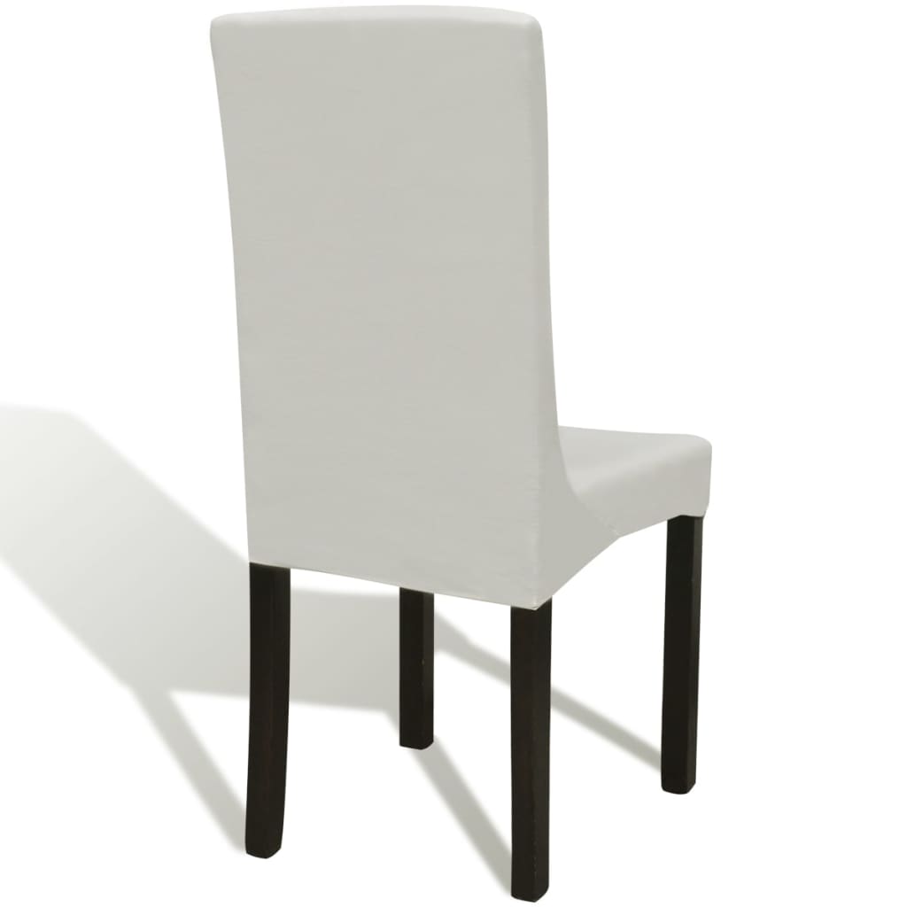 vidaXL 4 db krémszínű szabott nyújtható székszoknya