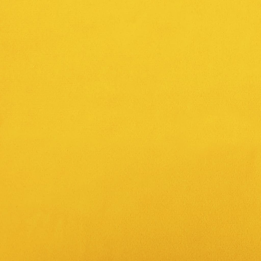 vidaXL sárga bársony dívány hengerpárnával