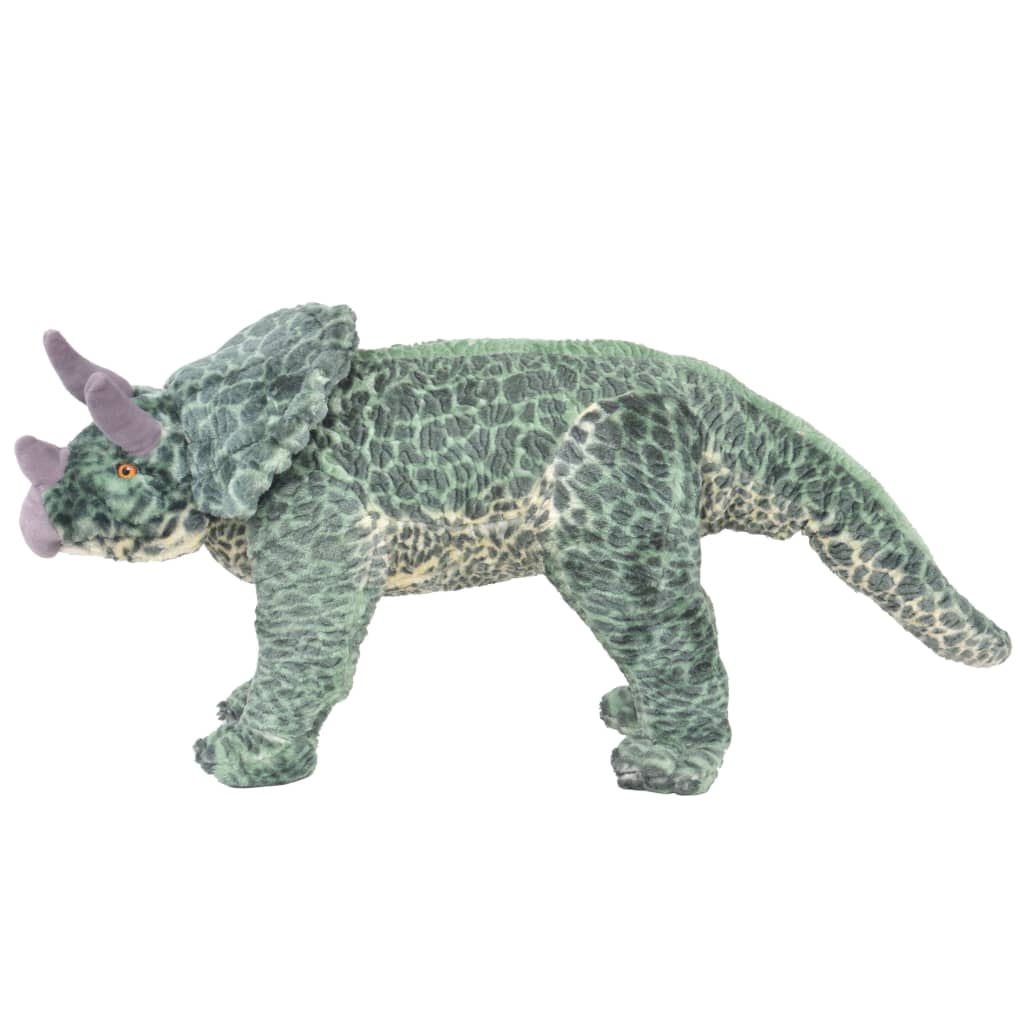 vidaXL álló, zöld plüss triceratops XXL