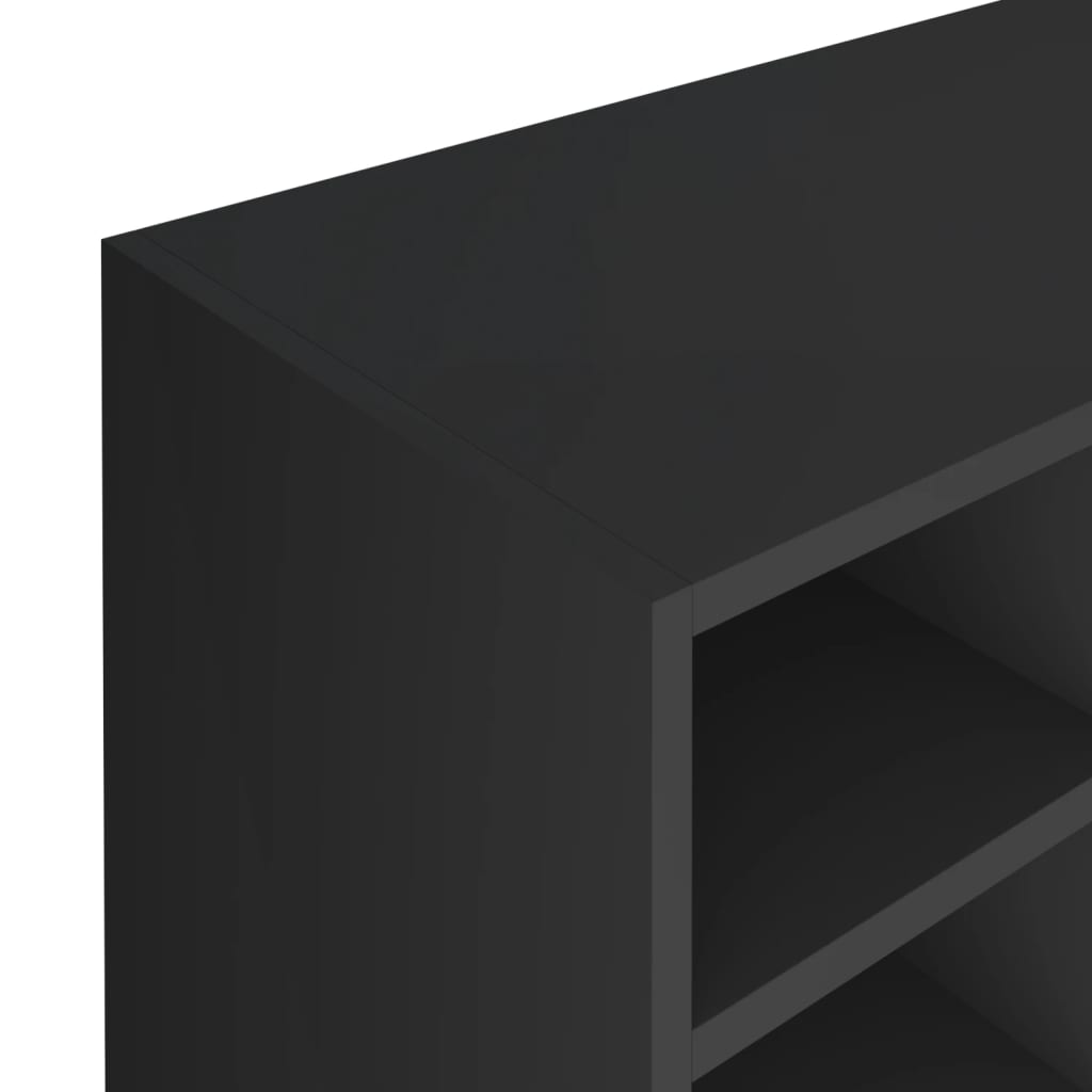 vidaXL fekete szerelt fa cipőpolc 92 x 30 x 67,5 cm
