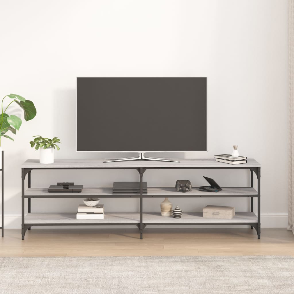vidaXL szürke sonoma színű szerelt fa TV-szekrény 160 x 30 x 50 cm