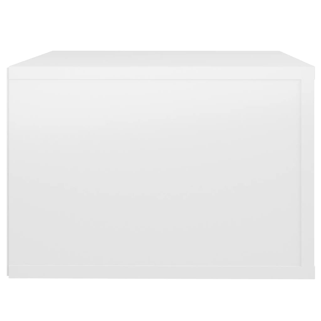 vidaXL magasfényű fehér falra szerelhető éjjeliszekrény 50x36x25 cm