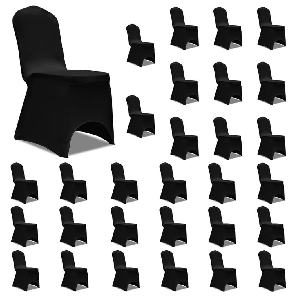 vidaXL 30 db fekete sztreccs székszoknya