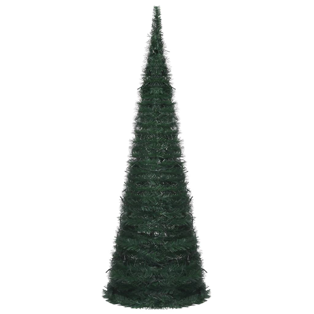 vidaXL zöld elővilágított pop-up mű zsinórkarácsonyfa 180 cm