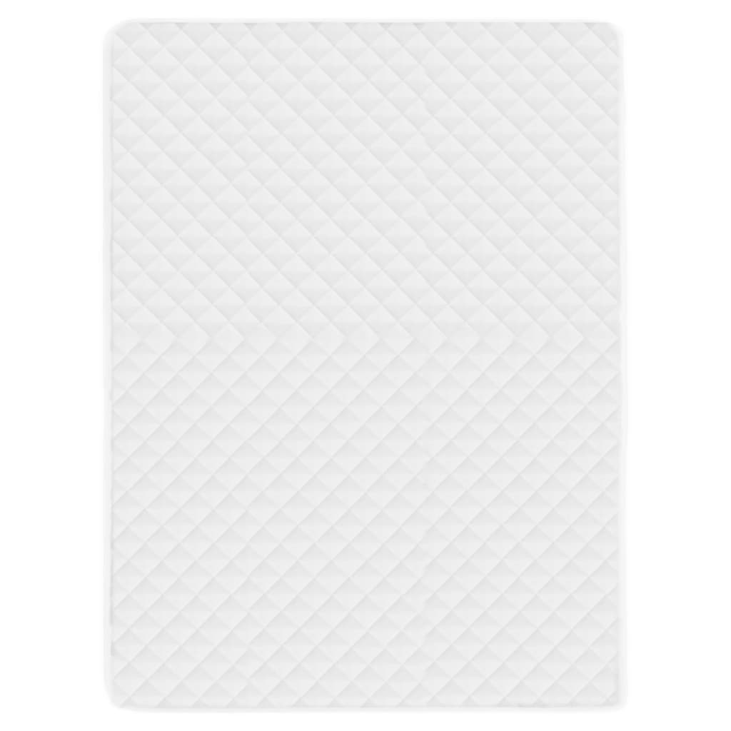 vidaXL fehér steppelt könnyű matracvédő 160 x 200 cm
