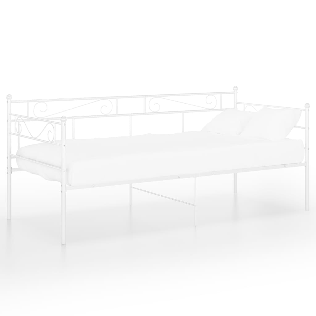 vidaXL fehér fém kanapéágykeret 90 x 200 cm