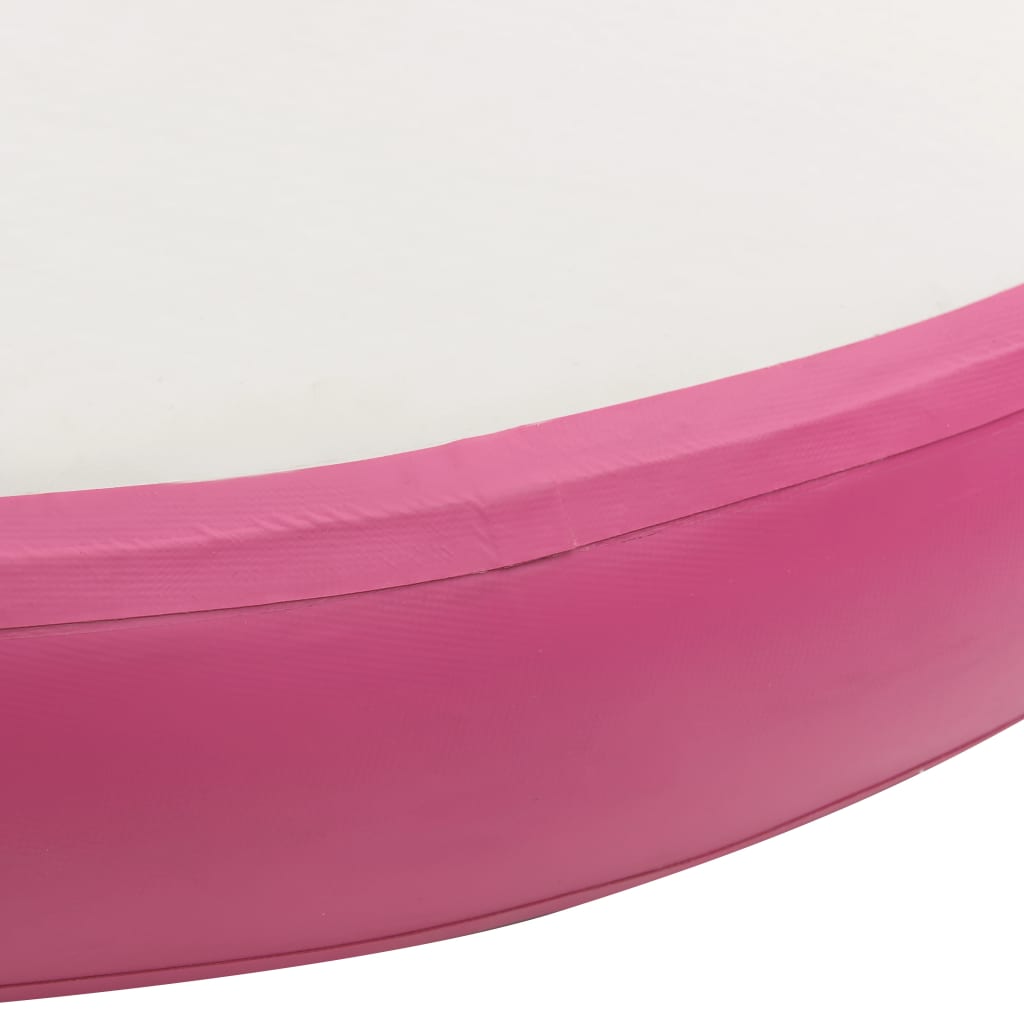 vidaXL rózsaszín PVC felfújható tornamatrac pumpával 100 x 100 x 20 cm