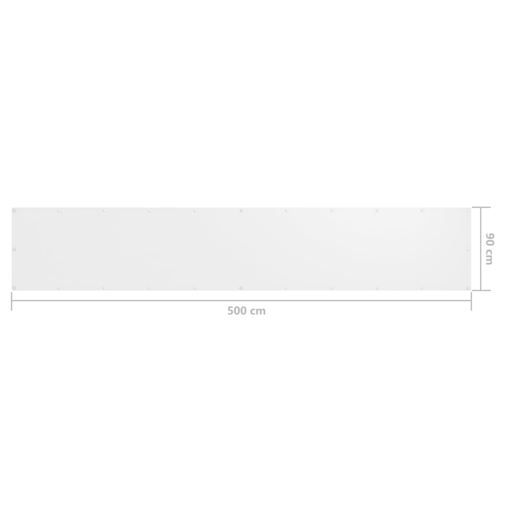 vidaXL fehér oxford-szövet erkélyparaván 90 x 500 cm