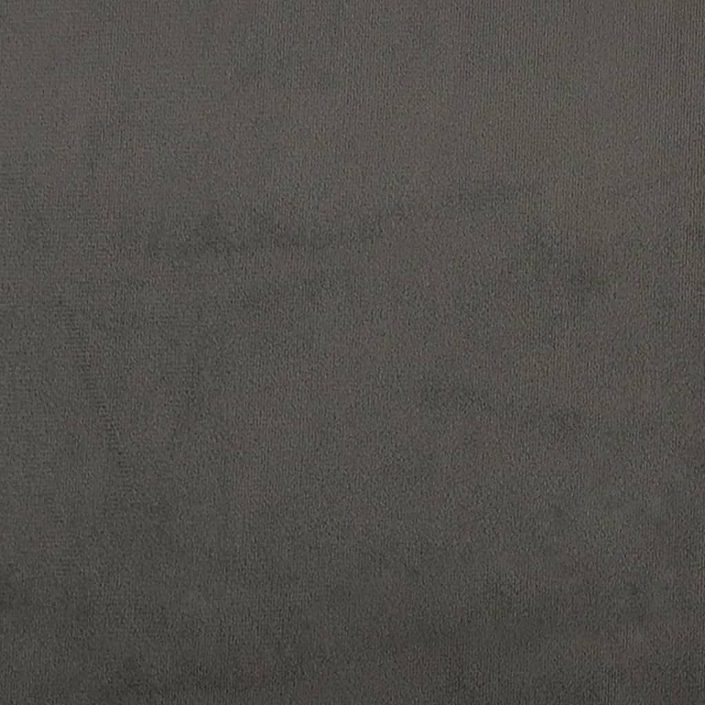vidaXL sötétszürke bársony zsebrugós ágymatrac 90x200x20 cm