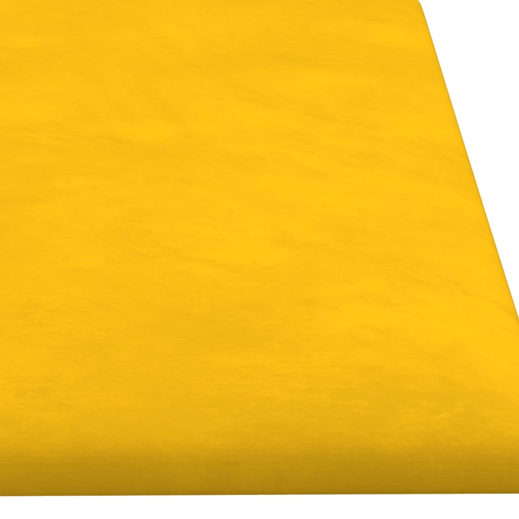vidaXL 12 db sárga bársony fali panel 60 x 15 cm 1,08 m²
