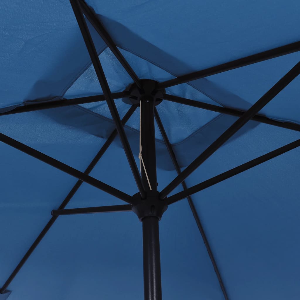 vidaXL azúrkék kültéri napernyő fémrúddal 300 x 200 cm