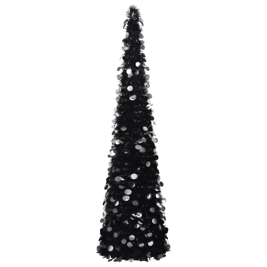 vidaXL fekete pop-up PET műkarácsonyfa 150 cm