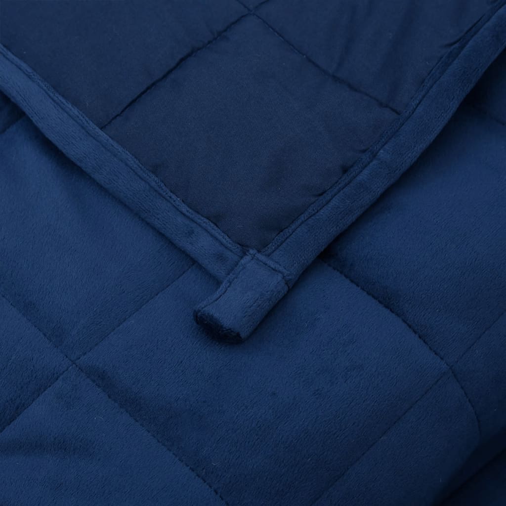 vidaXL kék szövet súlyozott takaró 150 x 200 cm 7 kg