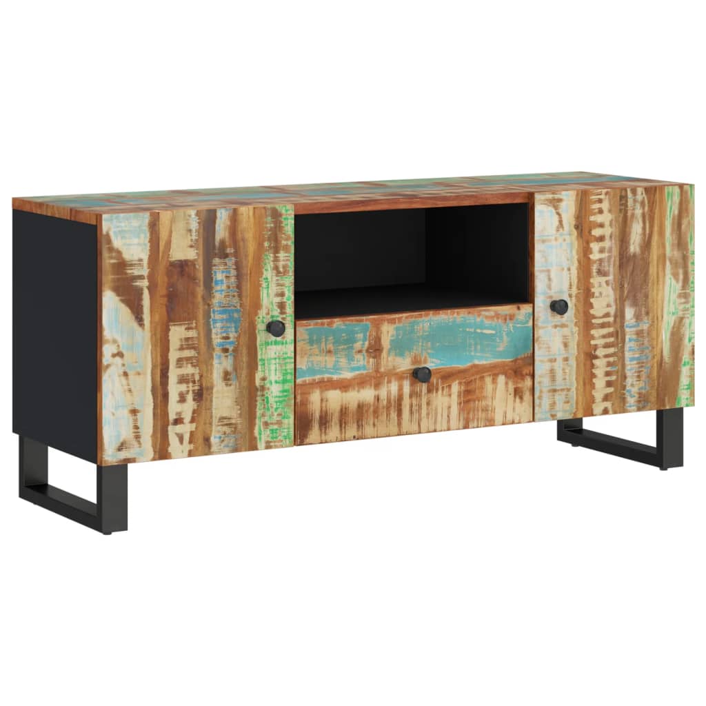 vidaXL tömör újrahasznosított és szerelt fa TV-szekrény 105x33,5x46 cm