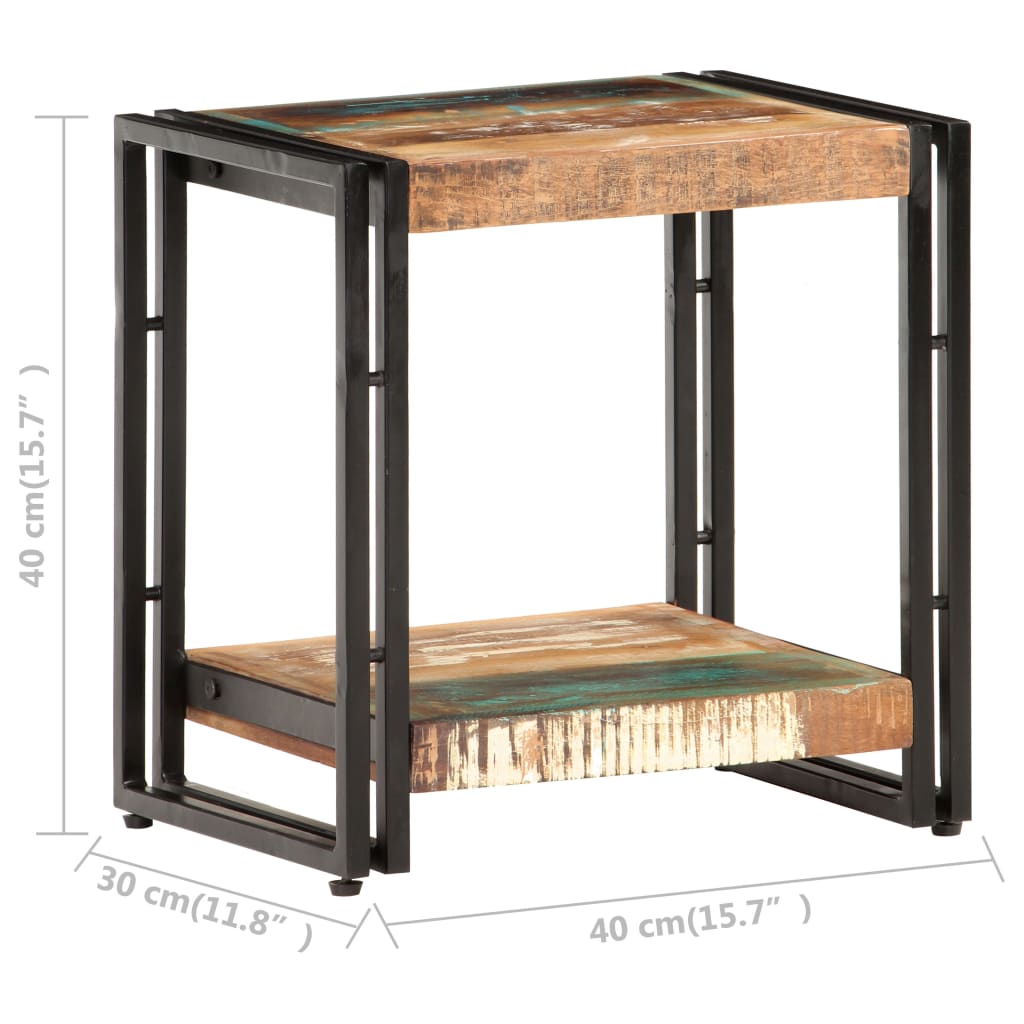 vidaXL tömör újrahasznosított fa kisasztal 40 x 30 x 40 cm