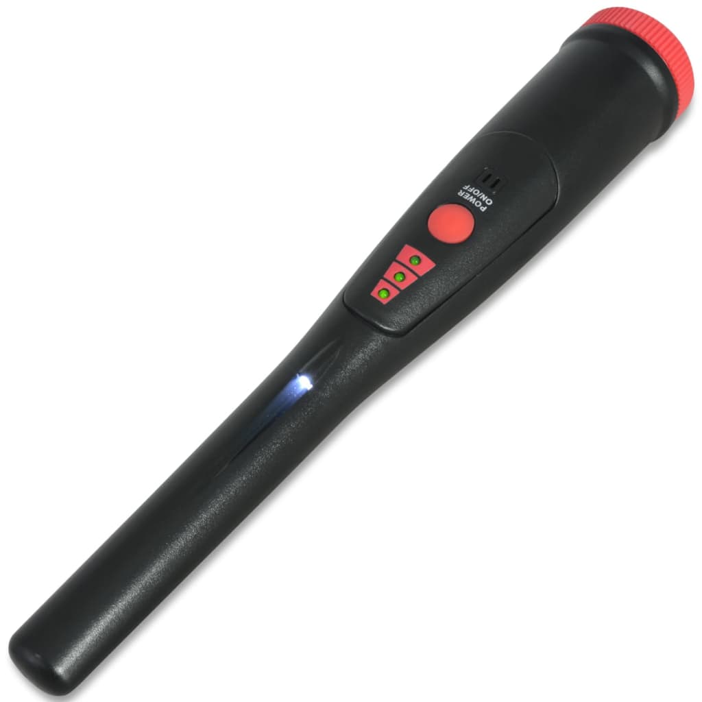 vidaXL Pinpointer fekete és piros fémdetektor
