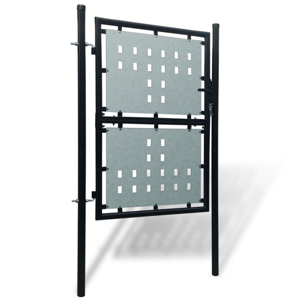 vidaXL fekete kerítés kapu 100 x 200 cm