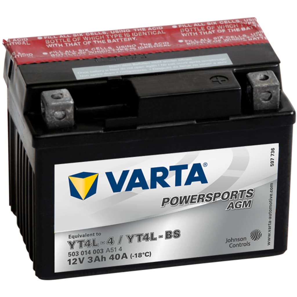 Varta Powersports motorkerékpár akkumulátor AGM YT4L-4 / YT4L-BS