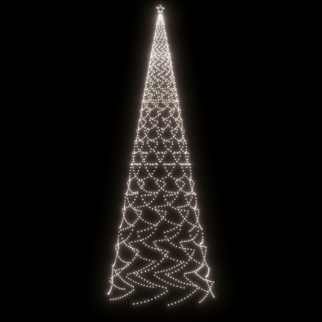 vidaXL hideg fehér fényű karácsonyfa tüskével 3000 LED-del 800 cm