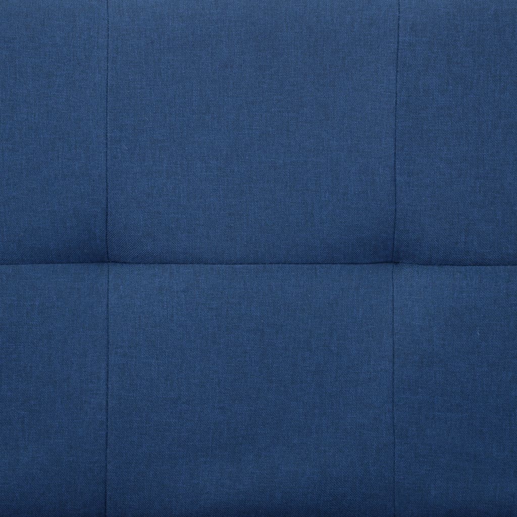 vidaXL kék poliészter kanapéágy két párnával