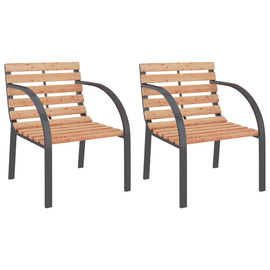 vidaXL 2 darab fa kerti szék