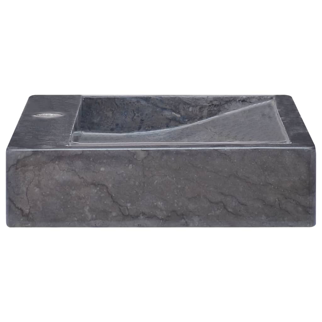 vidaXL fekete márvány mosdókagyló 58 x 39 x 10 cm