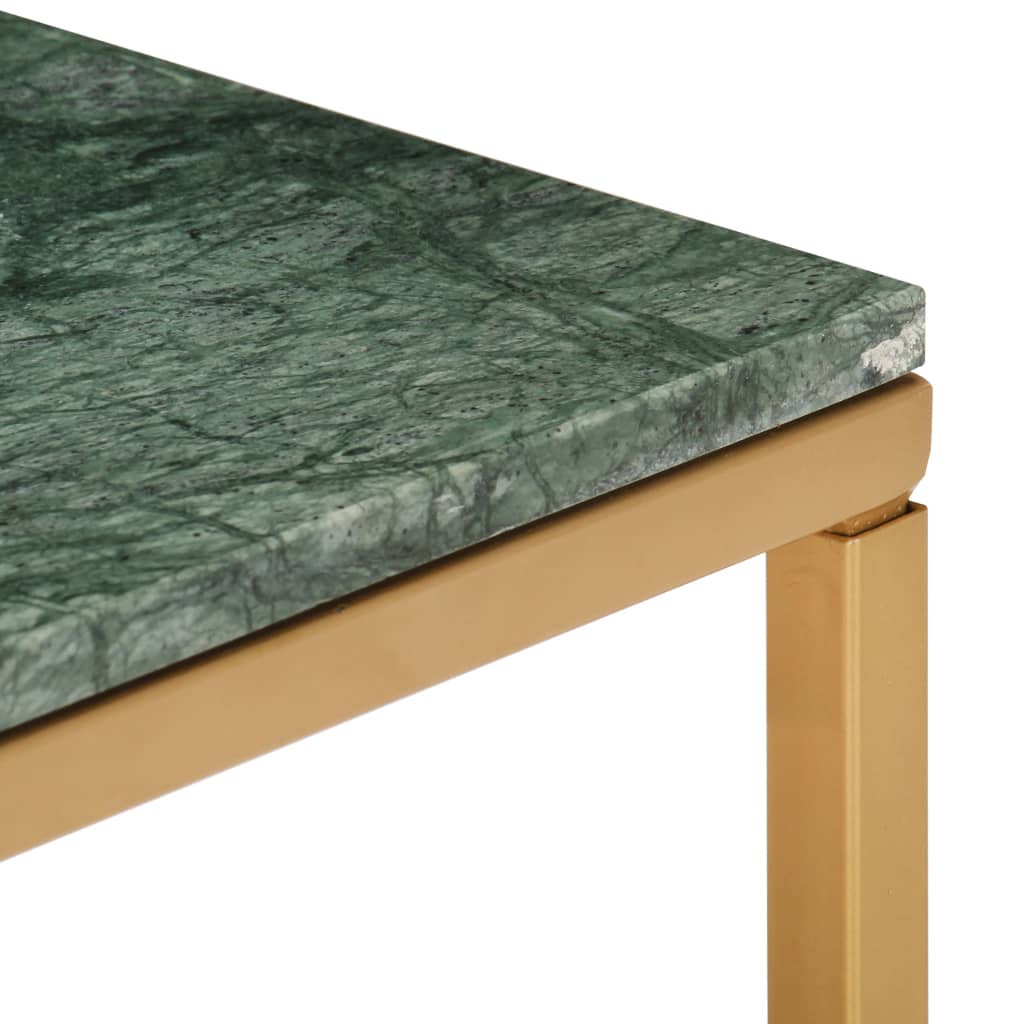 vidaXL zöld márvány textúrájú valódi kő dohányzóasztal 40 x 40 x 35 cm