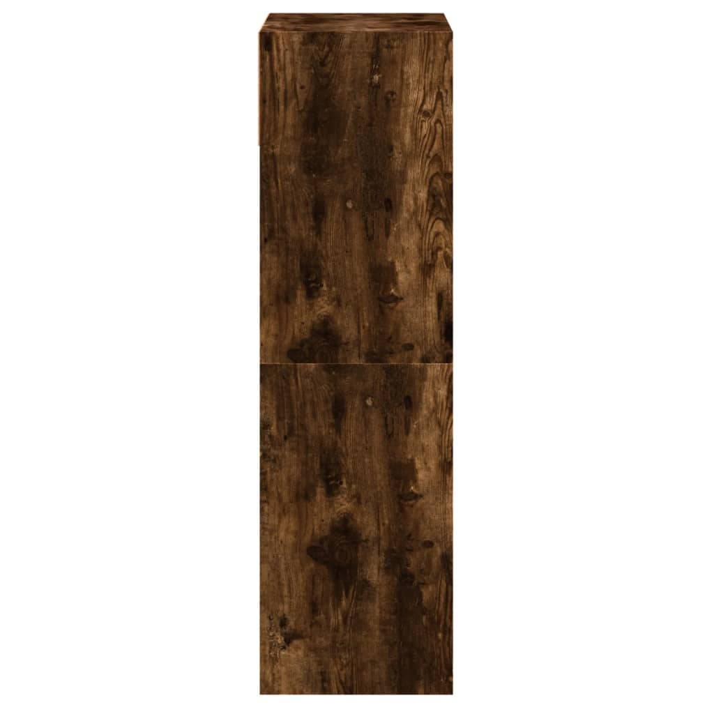 vidaXL füstös tölgyszínű szerelt fa cipőszekrény 60x34x116 cm