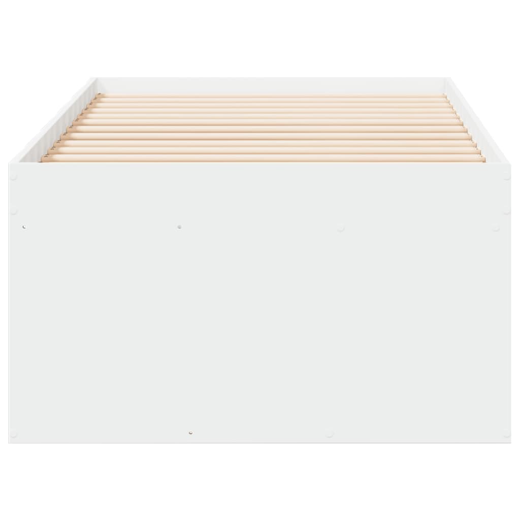 vidaXL fehér szerelt fa kanapéágy fiókokkal 90 x 200 cm