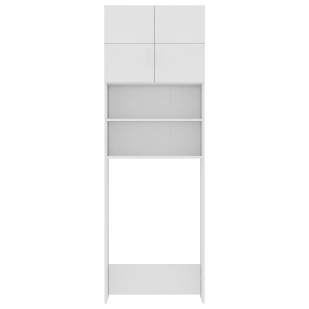 vidaXL fehér forgácslap mosógépszekrény 64 x 25,5 x 190 cm