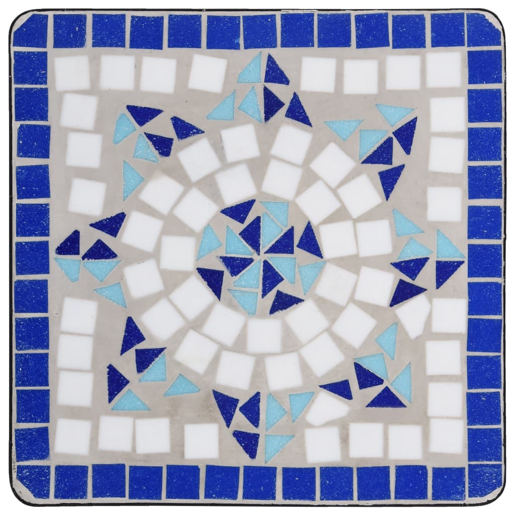 vidaXL kék és fehér kerámia mozaik kisasztal
