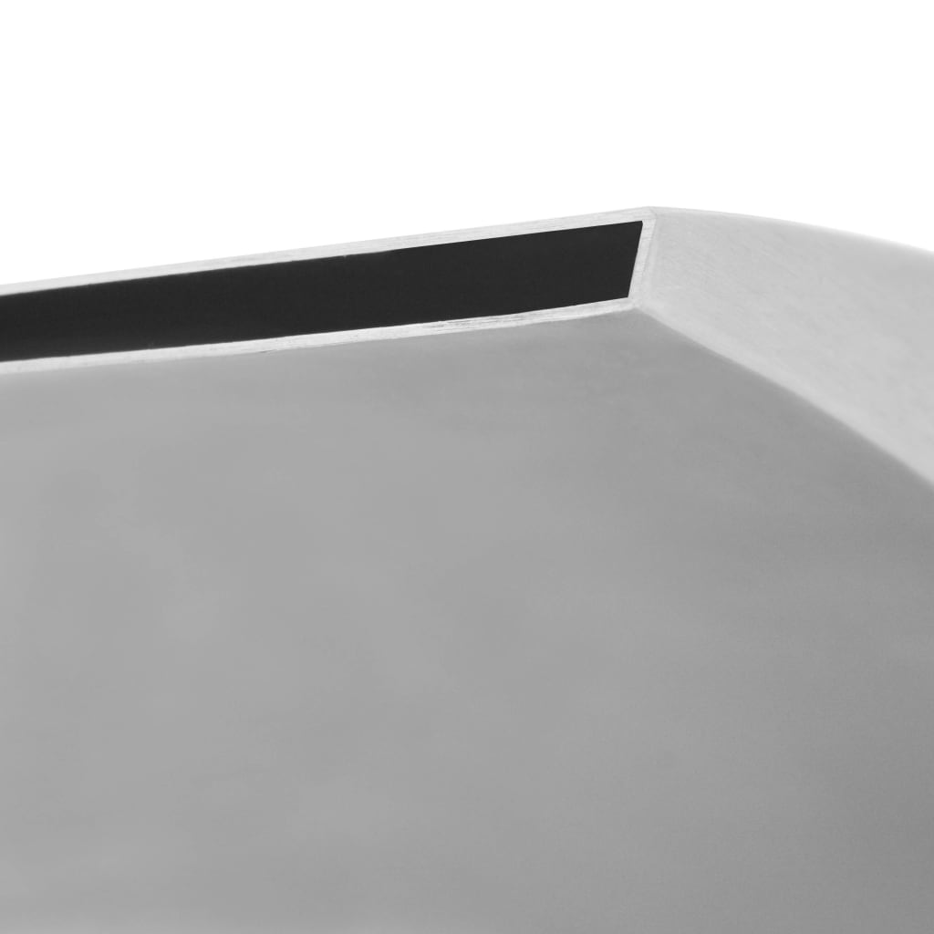 vidaXL ezüstszínű rozsdamentes acél medence-szökőkút 64 x 30 x 52 cm