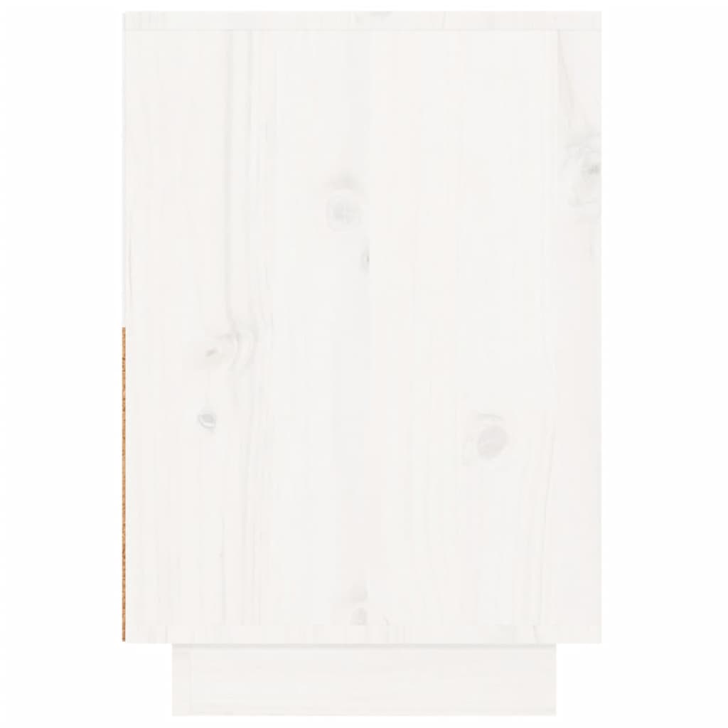 vidaXL fehér tömör fenyőfa éjjeliszekrény 60 x 34 x 51 cm