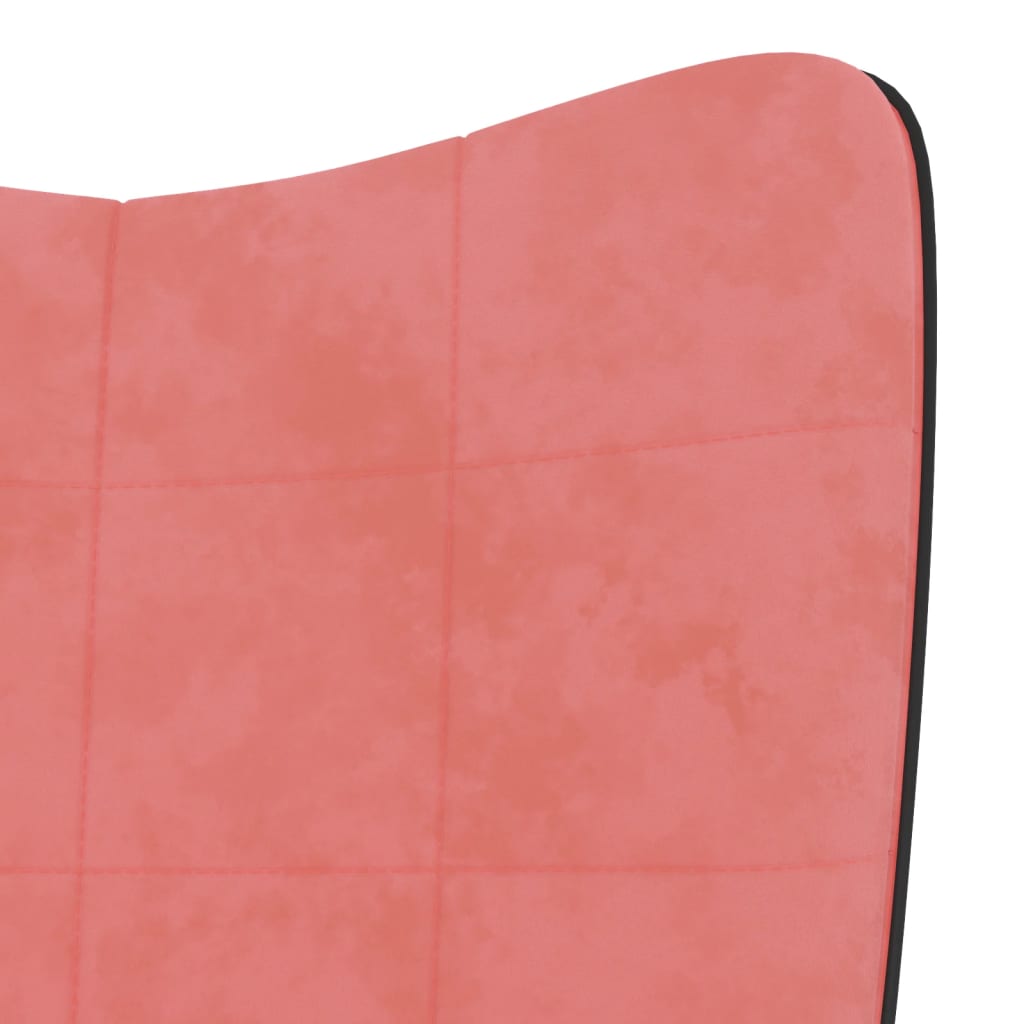 vidaXL rózsaszín bársony és PVC pihenőszék