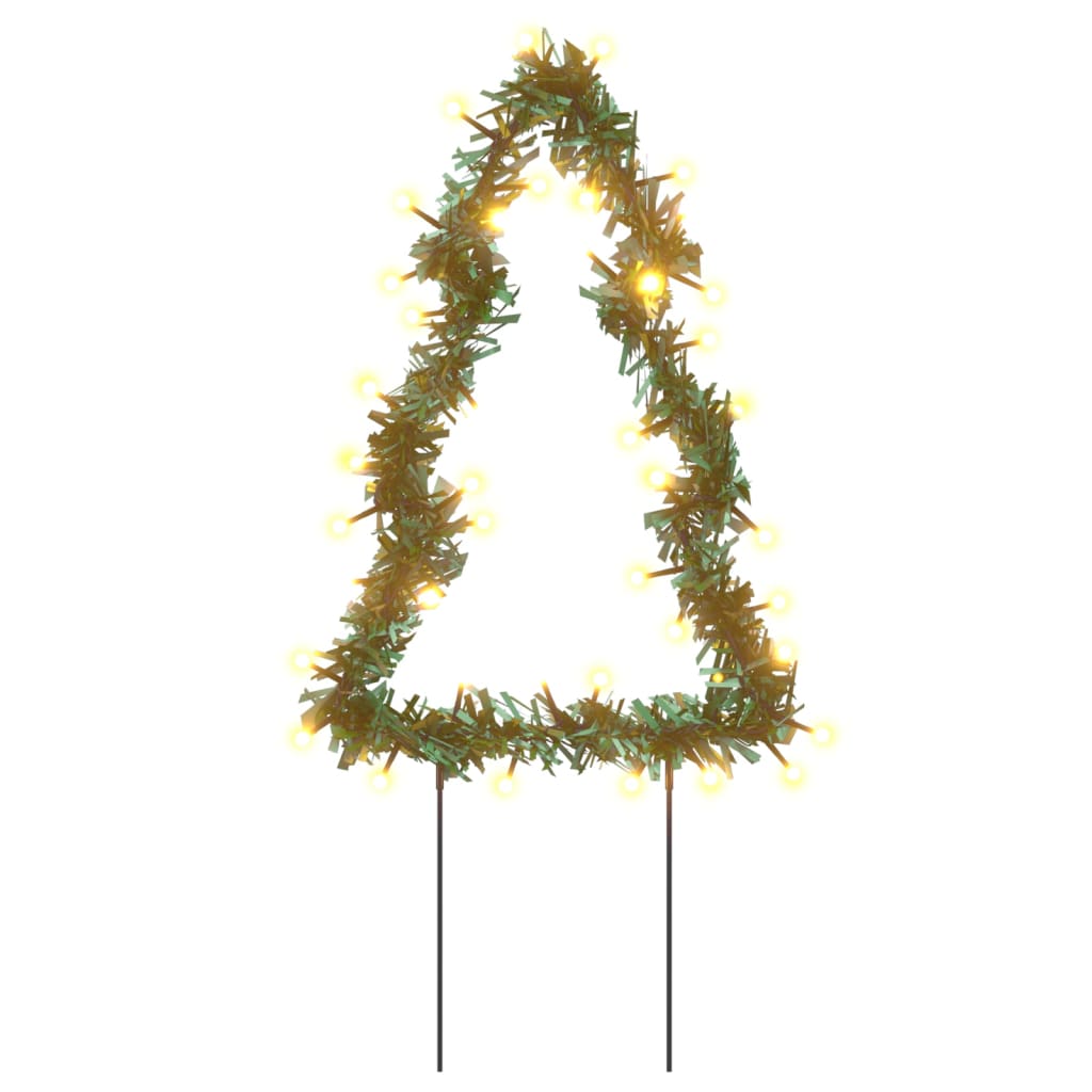 vidaXL karácsonyfa fénydekoráció 3 db cövekkel 50 LED 30 cm
