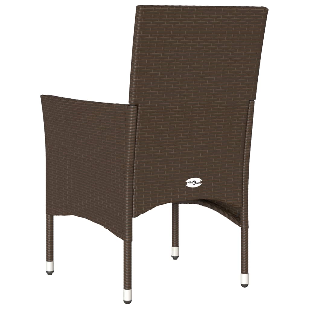 vidaXL 2 db barna polyrattan kerti szék párnával