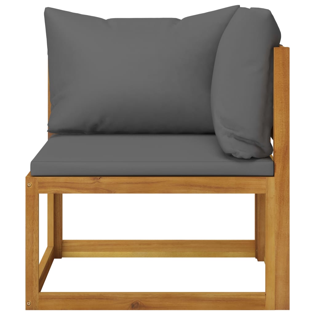 3057611 vidaXL 9 Piece Garden Lounge Set with Cushion Solid Acacia Wood (4x311856+311866)
