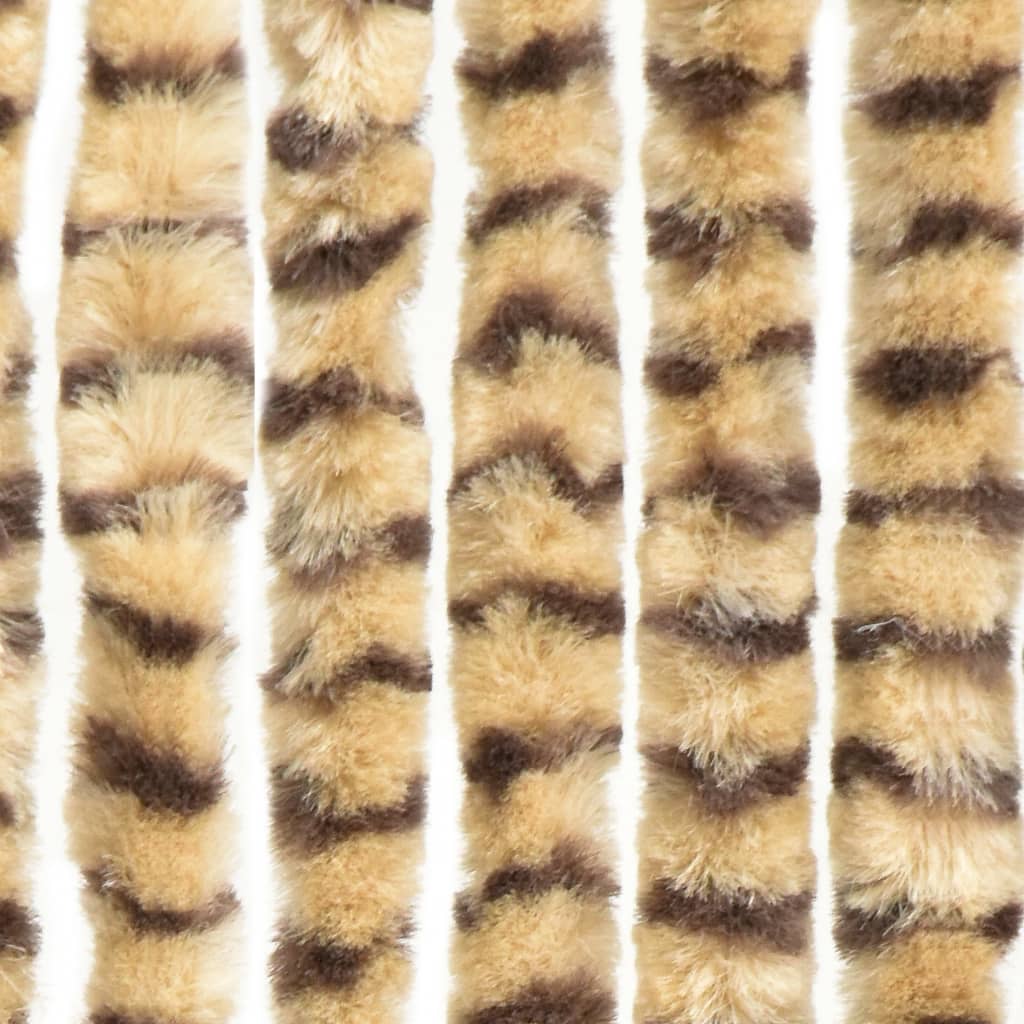 vidaXL bézs és barna zsenília rovarfüggöny 90 x 220 cm