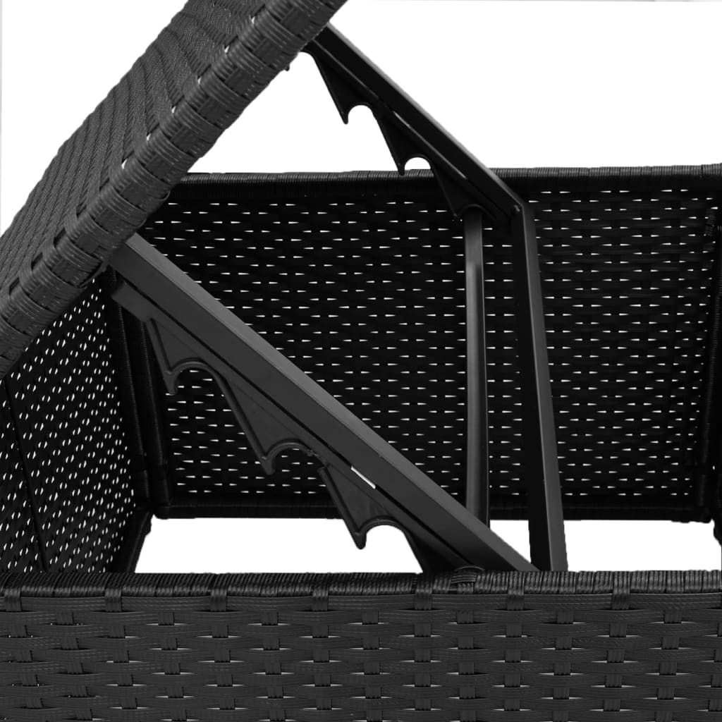 vidaXL fekete polyrattan kerti szék párnával 55 x 55 x 37 cm