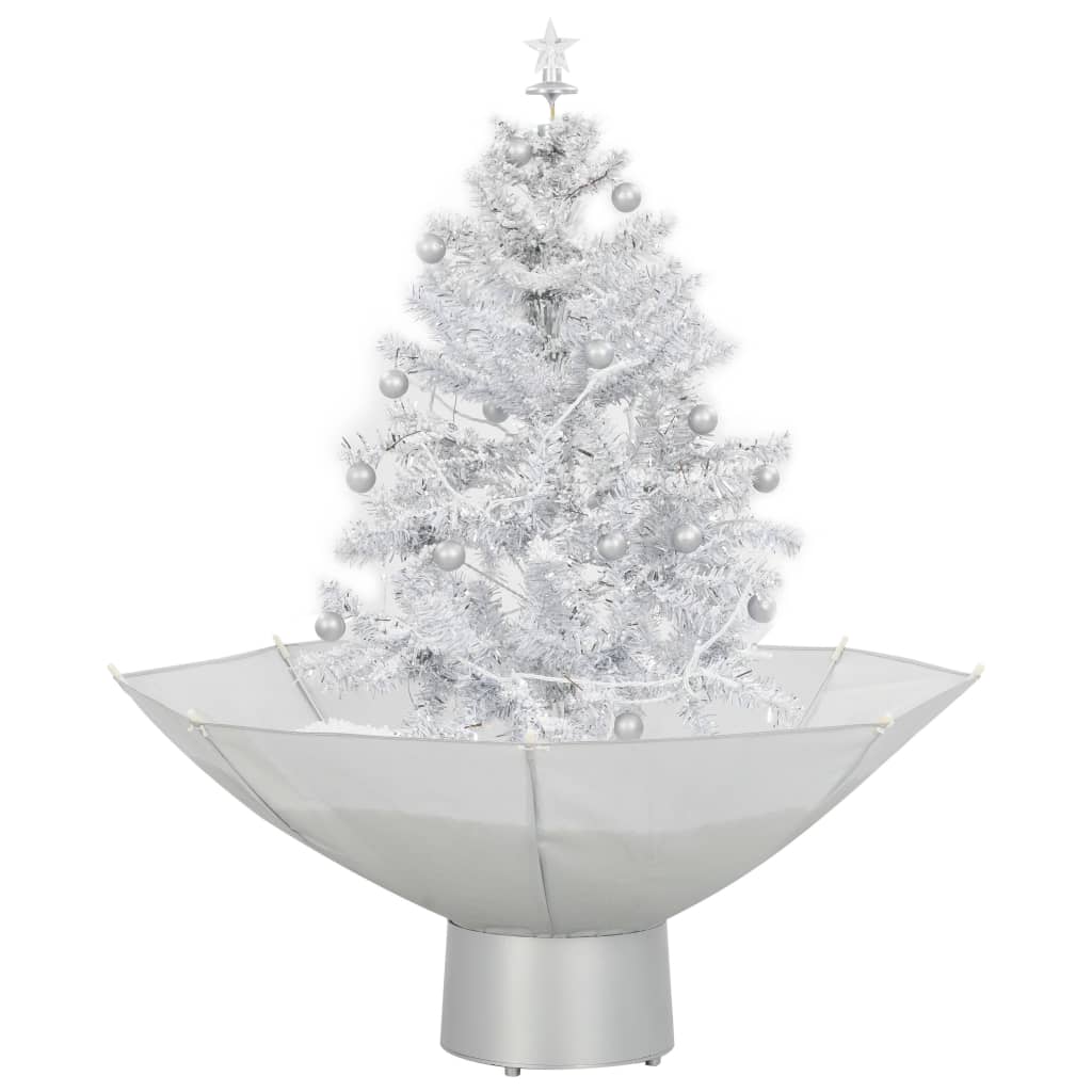 vidaXL fehér havazó karácsonyfa ernyő alakú talppal 75 cm