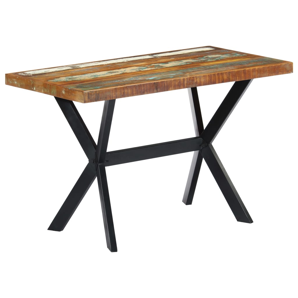 vidaXL tömör újrahasznosított fa étkezőasztal 120 x 60 x 75 cm