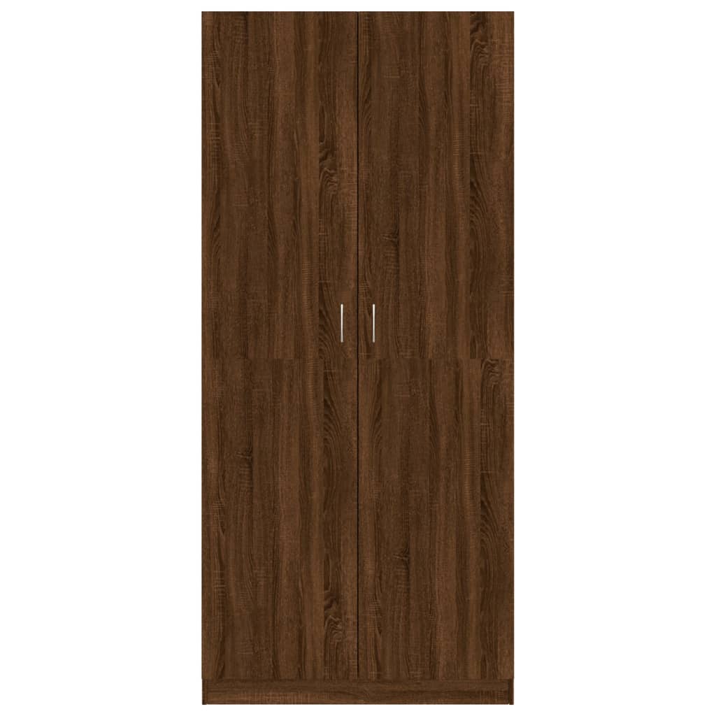 vidaXL barna tölgy színű szerelt fa ruhásszekrény 90x52x200 cm