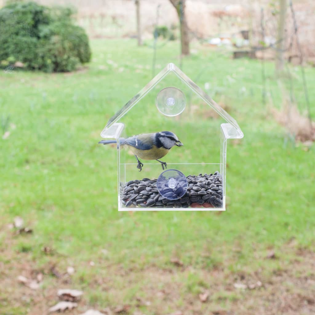 Esschert Design akril madáretető ablakra 15 x 10 x 15,3 cm
