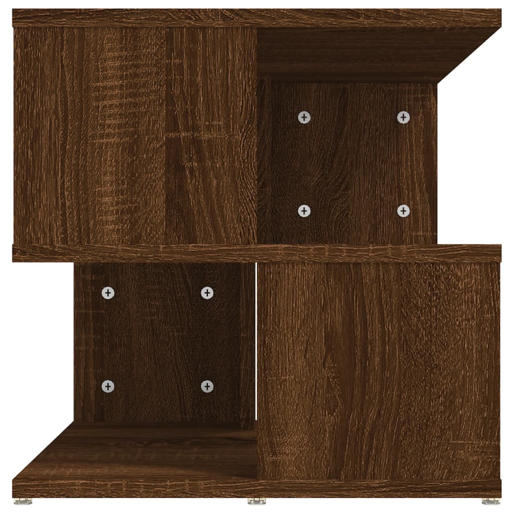 vidaXL barna tölgyszínű szerelt fa kisasztal 40 x 40 x 40 cm